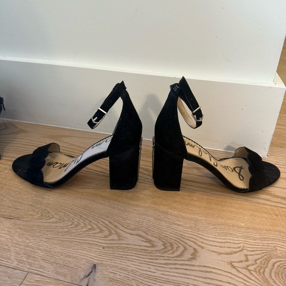 Sam Edelman Women's Odila Classic Heeled Sandal Black Suede Sz 8 Custom Bedazzle - Picture 9 of 12